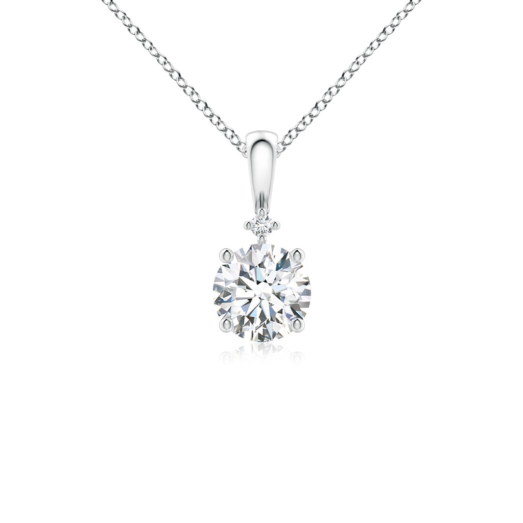 5.1mm GVS2 Round Diamond Solitaire Pendant in P950 Platinum