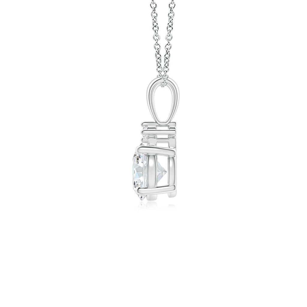 5.1mm GVS2 Round Diamond Solitaire Pendant in P950 Platinum - side 199