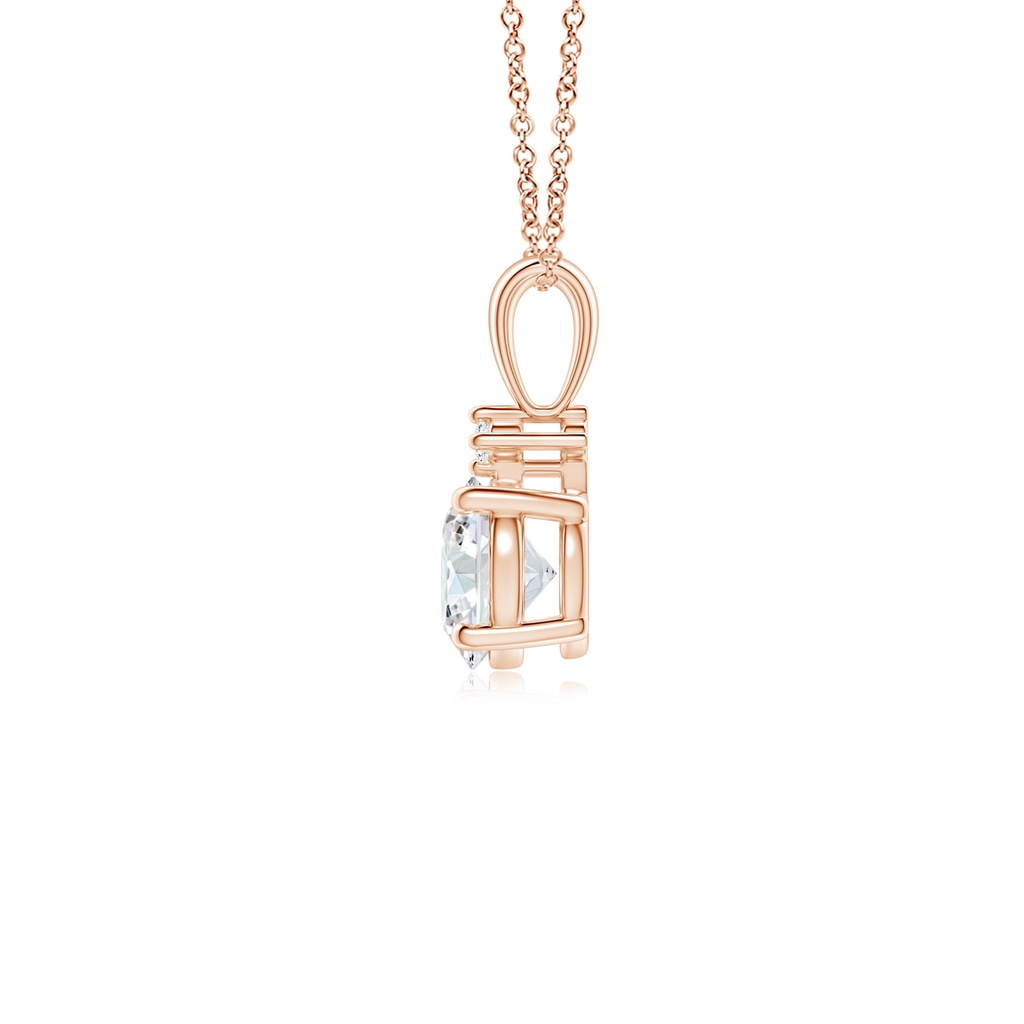 5.1mm GVS2 Round Diamond Solitaire Pendant in Rose Gold - side 199