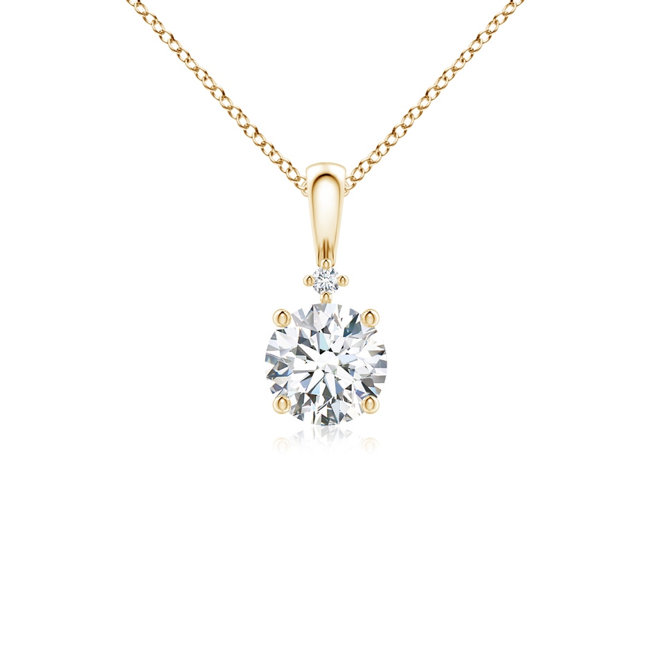 5.1mm GVS2 Round Diamond Solitaire Pendant in Yellow Gold 