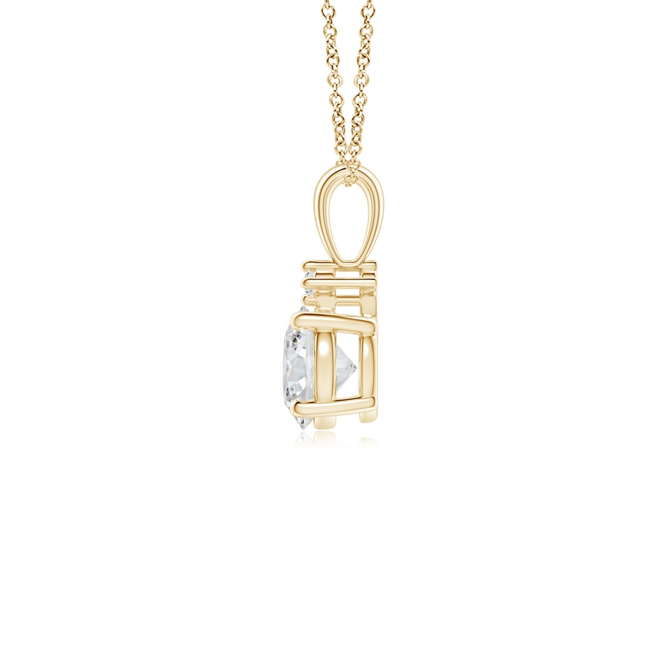 5.1mm HSI2 Round Diamond Solitaire Pendant in 18K Yellow Gold side 199