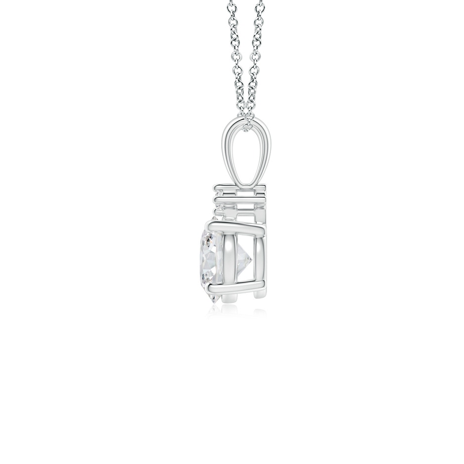 5.1mm HSI2 Round Diamond Solitaire Pendant in White Gold side 199