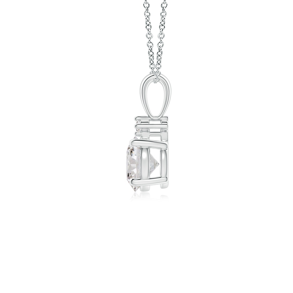 5.1mm IJI1I2 Round Diamond Solitaire Pendant in White Gold side 199
