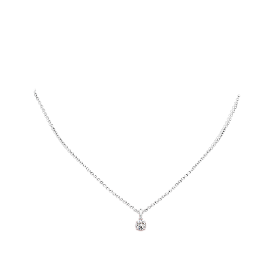 5.1mm IJI1I2 Round Diamond Solitaire Pendant in White Gold pen