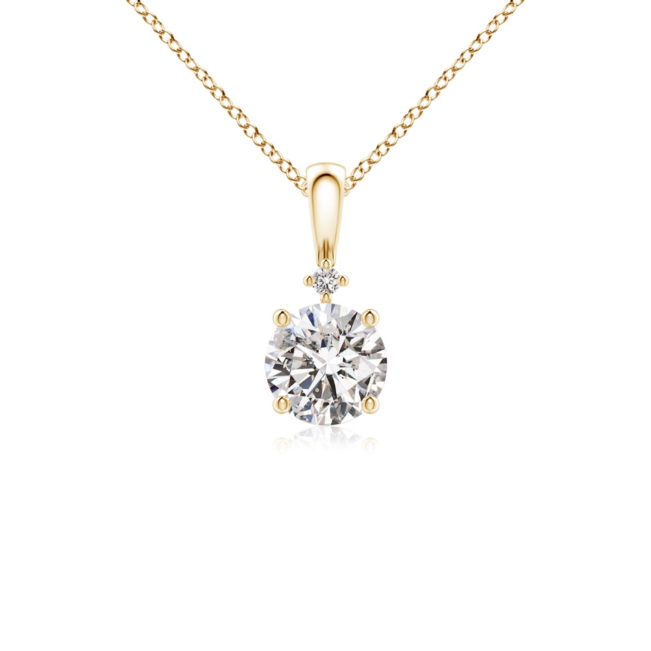 5.1mm IJI1I2 Round Diamond Solitaire Pendant in Yellow Gold 