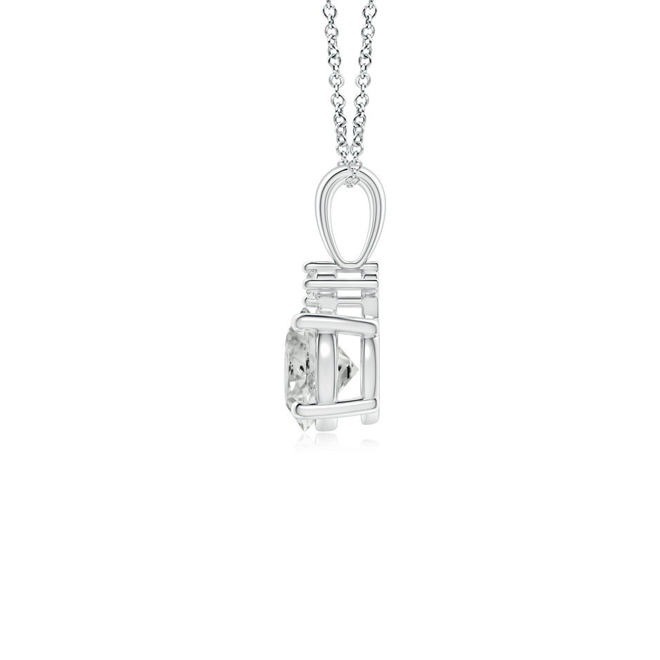 5.1mm KI3 Round Diamond Solitaire Pendant in White Gold side 199