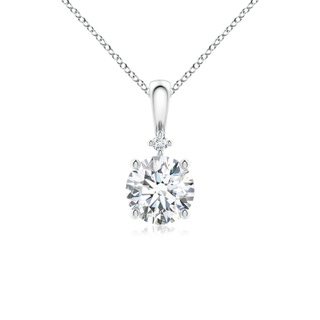 5.9mm GVS2 Round Diamond Solitaire Pendant in P950 Platinum