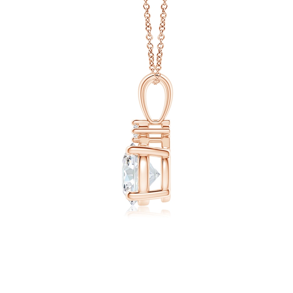 5.9mm GVS2 Round Diamond Solitaire Pendant in Rose Gold side 199