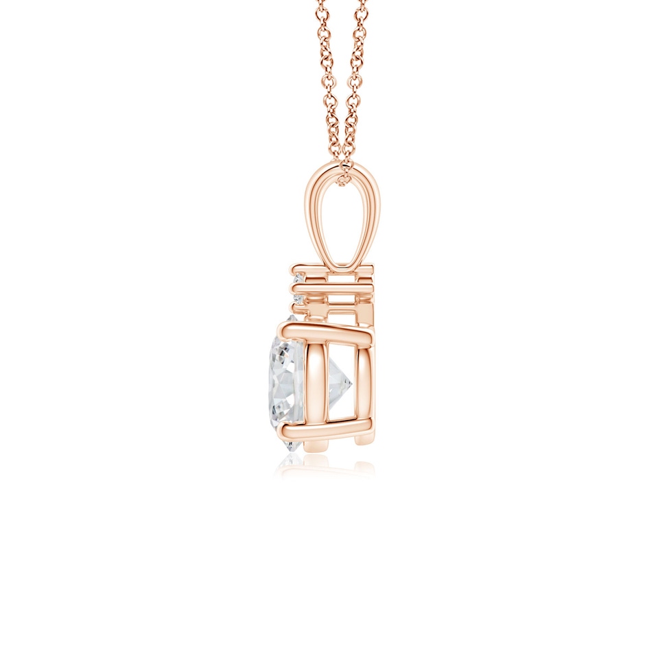 5.9mm HSI2 Round Diamond Solitaire Pendant in Rose Gold side 199