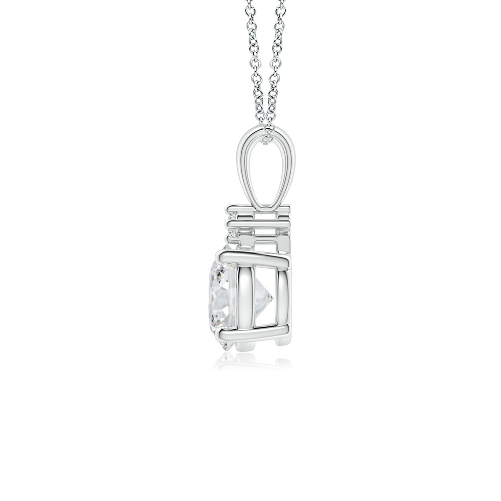 5.9mm HSI2 Round Diamond Solitaire Pendant in White Gold Side 199