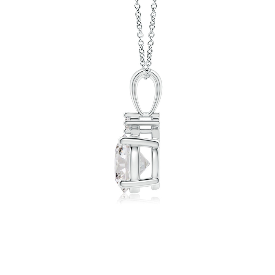 5.9mm IJI1I2 Round Diamond Solitaire Pendant in White Gold side 199