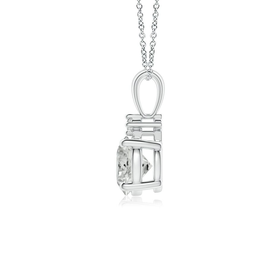 5.9mm KI3 Round Diamond Solitaire Pendant in White Gold side 199