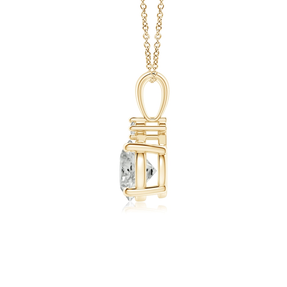 5.9mm KI3 Round Diamond Solitaire Pendant in Yellow Gold side 199