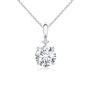 6.4mm GVS2 Round Diamond Solitaire Pendant in P950 Platinum