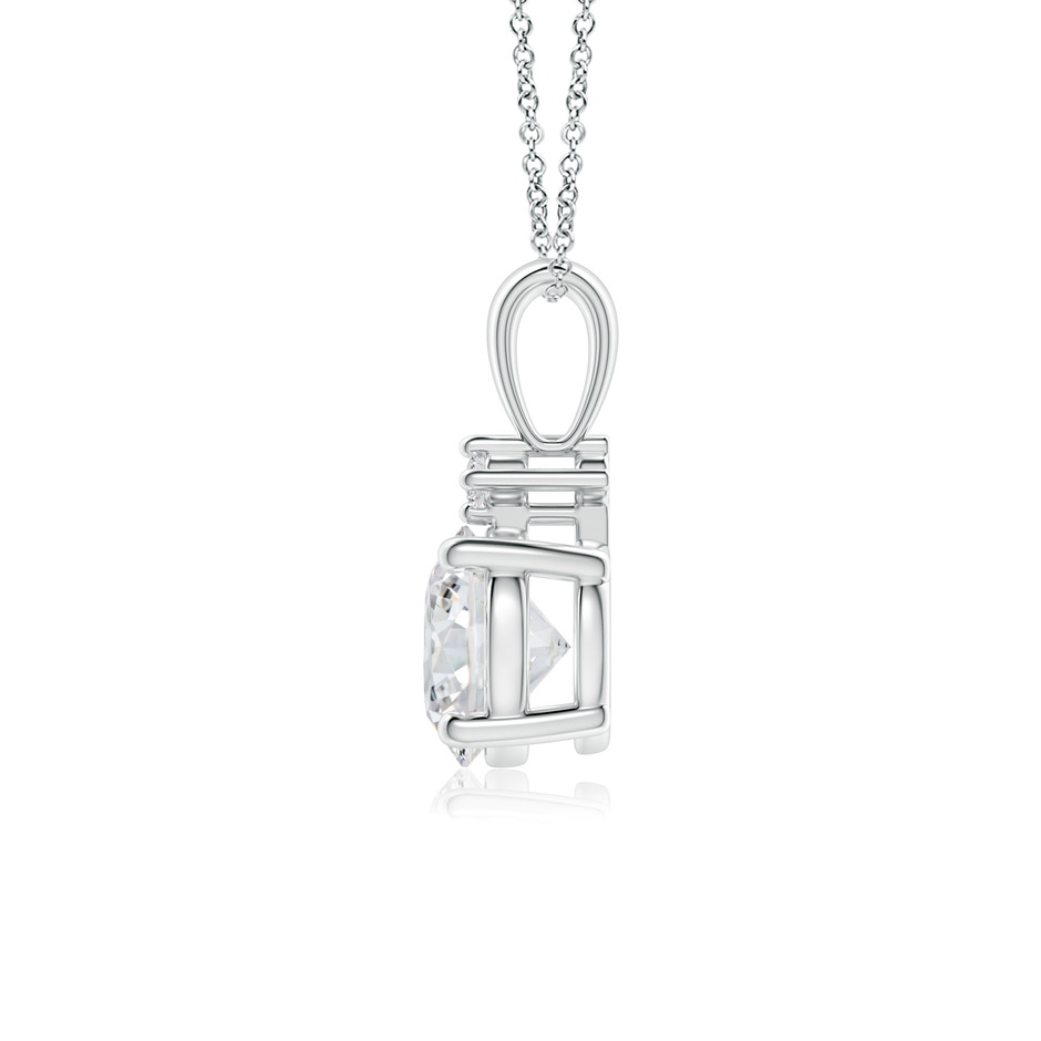 6.4mm HSI2 Round Diamond Solitaire Pendant in P950 Platinum side 199