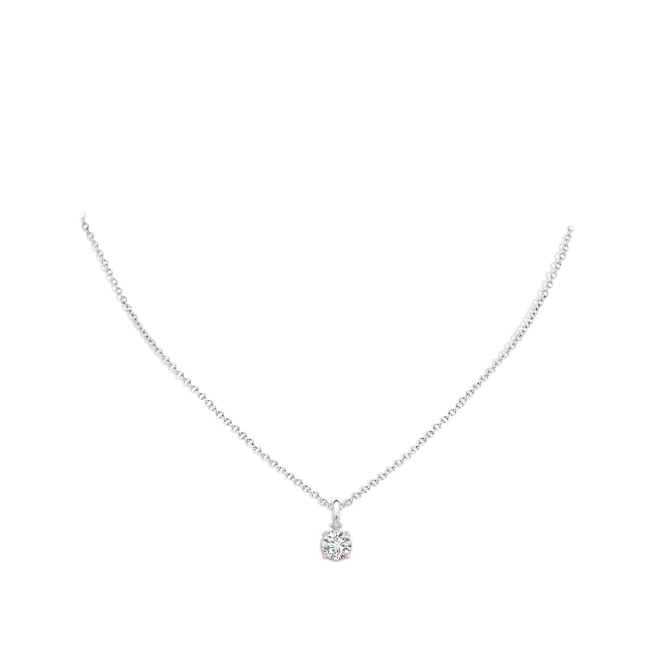 6.4mm HSI2 Round Diamond Solitaire Pendant in P950 Platinum pen