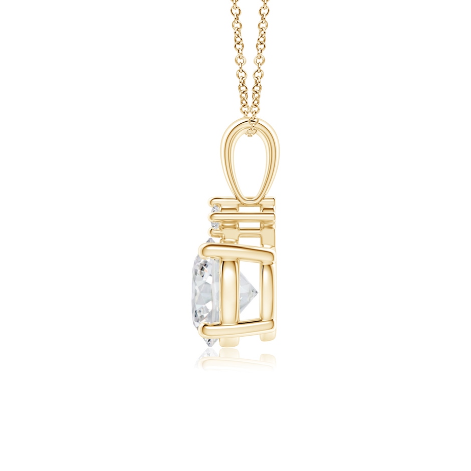 6.4mm HSI2 Round Diamond Solitaire Pendant in Yellow Gold side 199