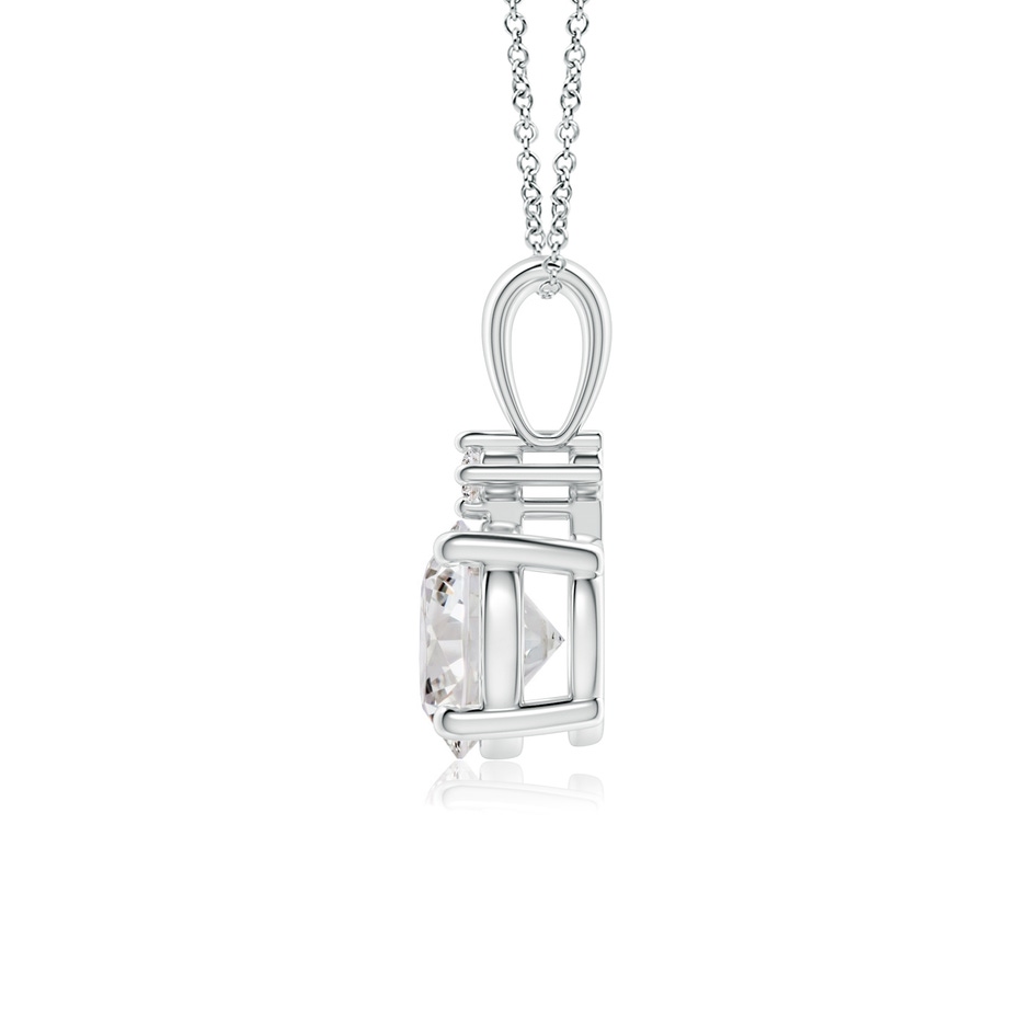 6.4mm IJI1I2 Round Diamond Solitaire Pendant in White Gold side 199