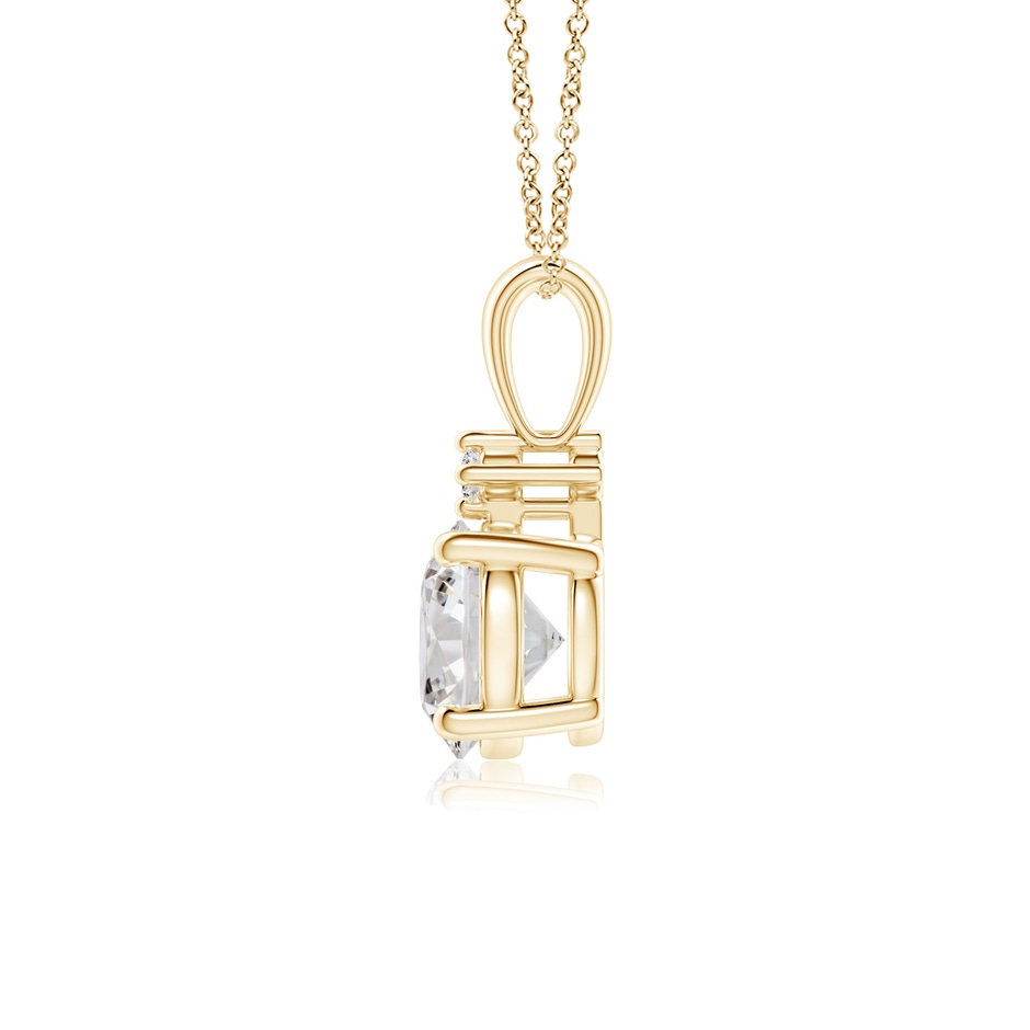 6.4mm IJI1I2 Round Diamond Solitaire Pendant in Yellow Gold side 199