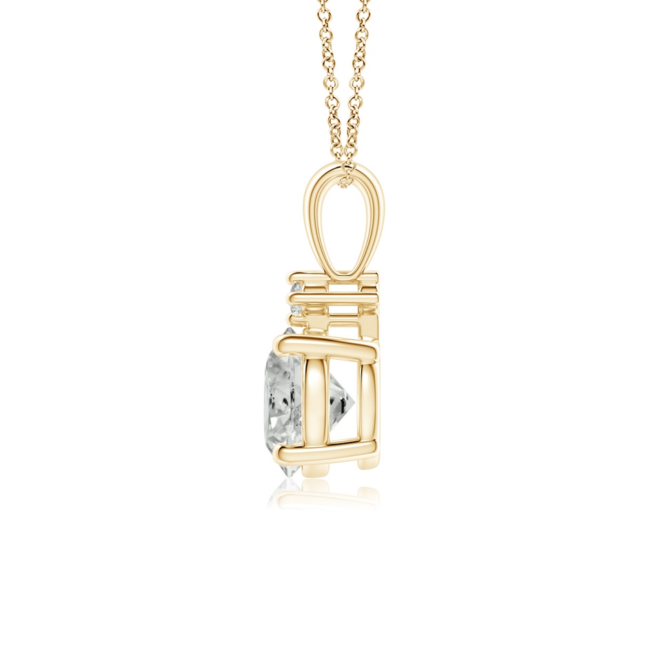 6.4mm KI3 Round Diamond Solitaire Pendant in Yellow Gold side 199