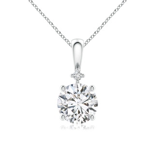 7.2mm HSI2 Round Diamond Solitaire Pendant in P950 Platinum