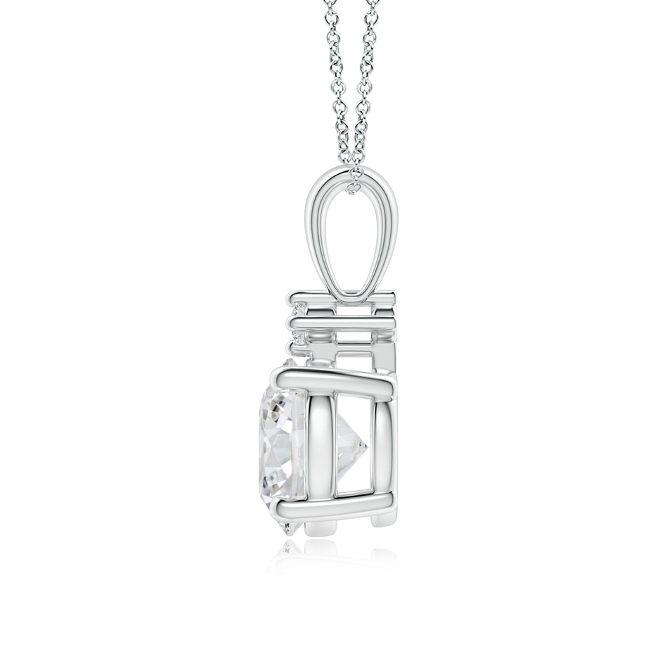 7.4mm HSI2 Round Diamond Solitaire Pendant in White Gold side 199