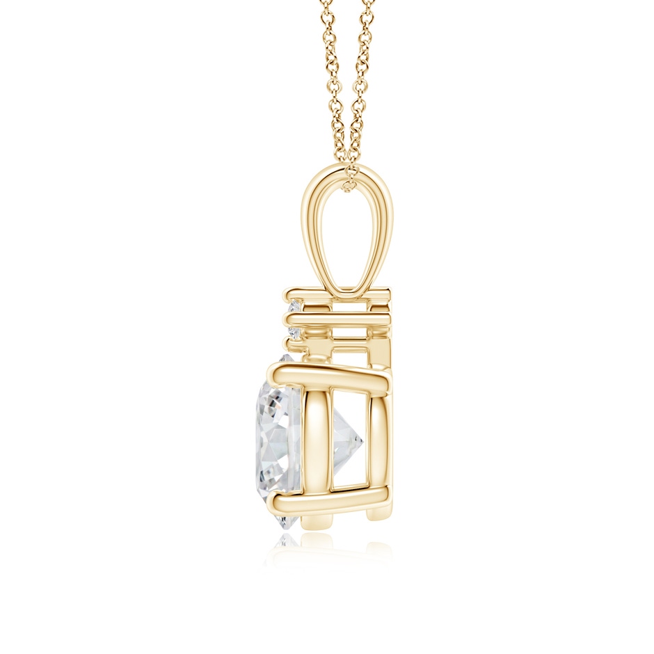 7.4mm HSI2 Round Diamond Solitaire Pendant in Yellow Gold side 199