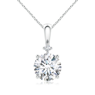 8mm GVS2 Round Diamond Solitaire Pendant in P950 Platinum