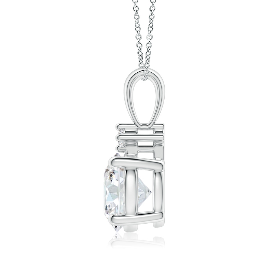 8mm GVS2 Round Diamond Solitaire Pendant in P950 Platinum side 199
