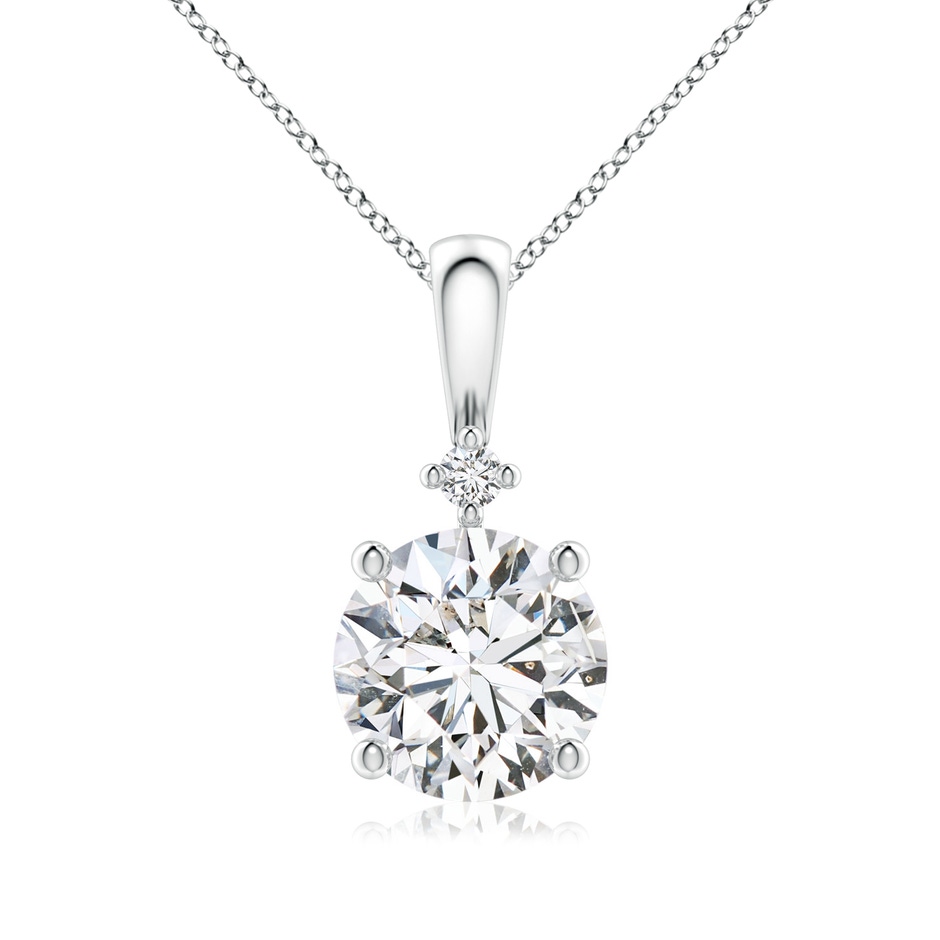8mm HSI2 Round Diamond Solitaire Pendant in P950 Platinum 