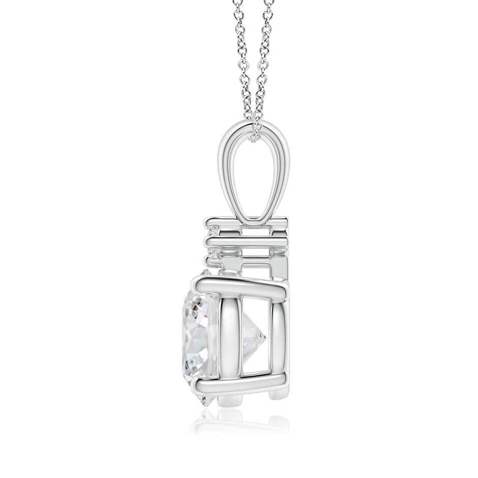 8mm HSI2 Round Diamond Solitaire Pendant in P950 Platinum side 199