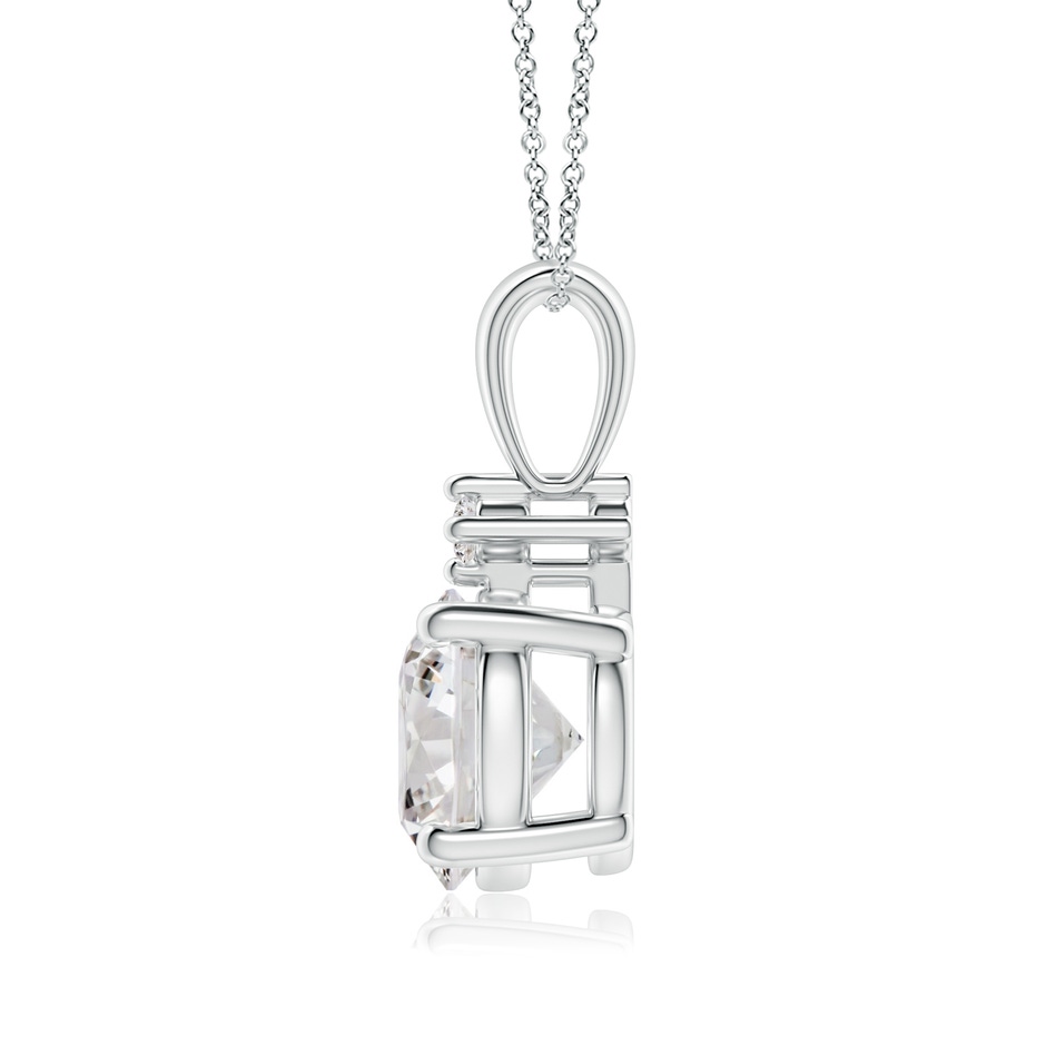 8mm IJI1I2 Round Diamond Solitaire Pendant in P950 Platinum side 199