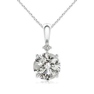 8mm KI3 Round Diamond Solitaire Pendant in P950 Platinum