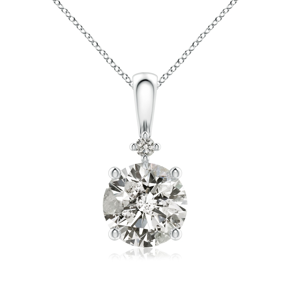 8mm KI3 Round Diamond Solitaire Pendant in P950 Platinum 
