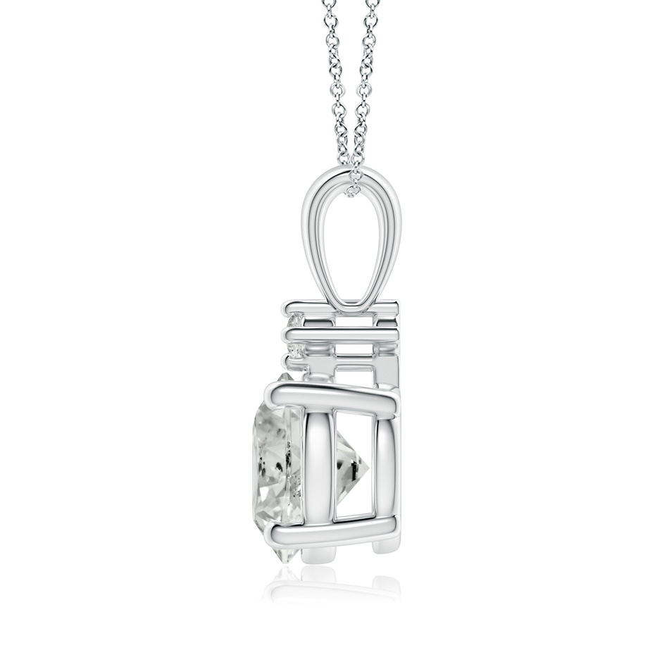 8mm KI3 Round Diamond Solitaire Pendant in P950 Platinum side 199