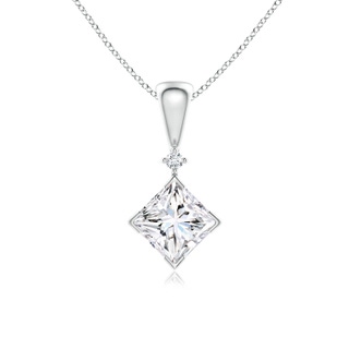 4.8mm GVS2 Princess-Cut Diamond Pendant in P950 Platinum