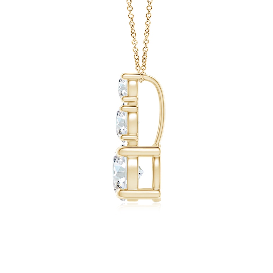 4.5mm GVS2 Diamond Three Stone Pendant in Yellow Gold side 199