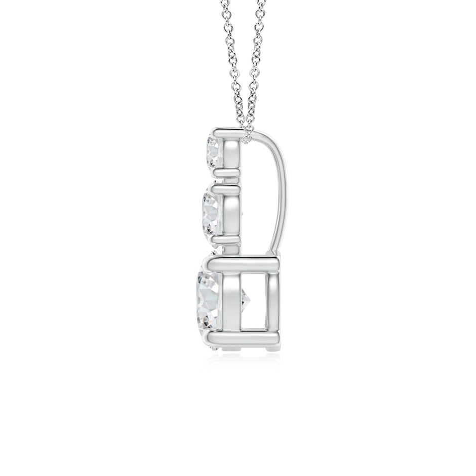 4.5mm HSI2 Diamond Three Stone Pendant in P950 Platinum side 199
