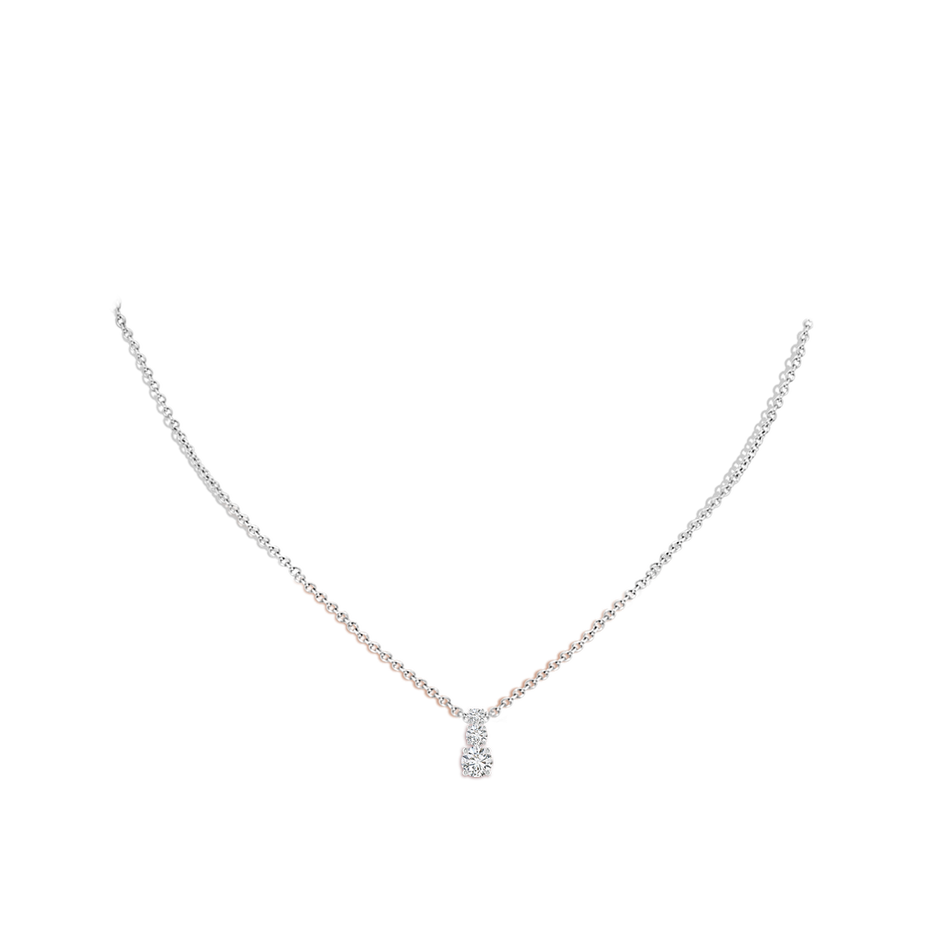 4.5mm HSI2 Diamond Three Stone Pendant in P950 Platinum pen