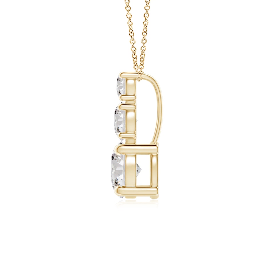 4.5mm IJI1I2 Diamond Three Stone Pendant in 9K Yellow Gold side 199