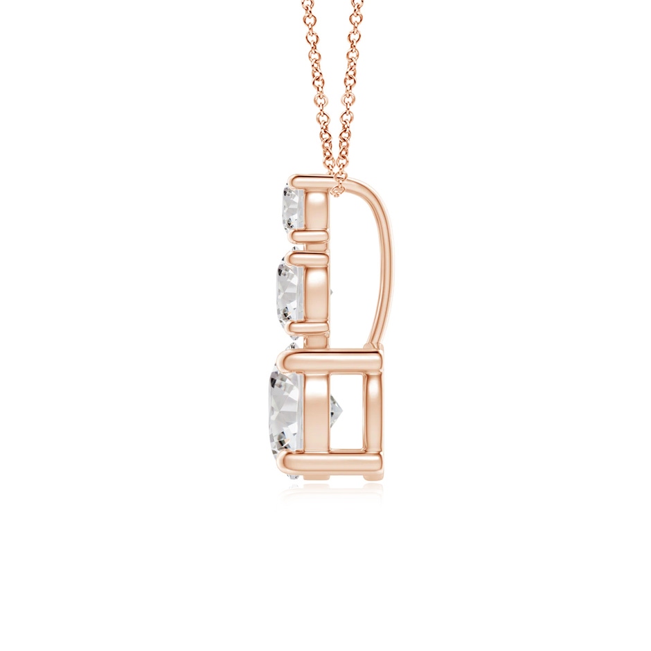 4.5mm IJI1I2 Diamond Three Stone Pendant in Rose Gold side 199