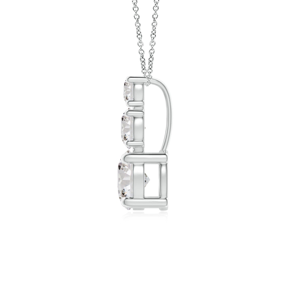 4.5mm IJI1I2 Diamond Three Stone Pendant in White Gold side 199