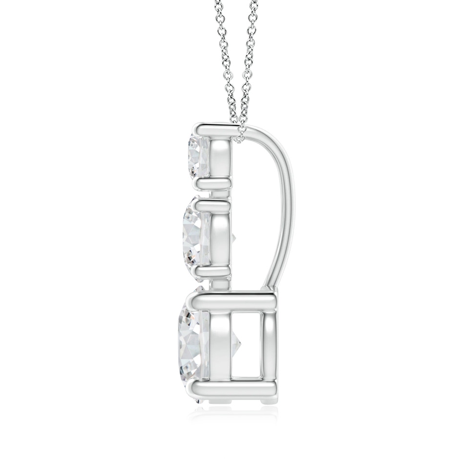 5.5mm HSI2 Diamond Three Stone Pendant in White Gold side 199
