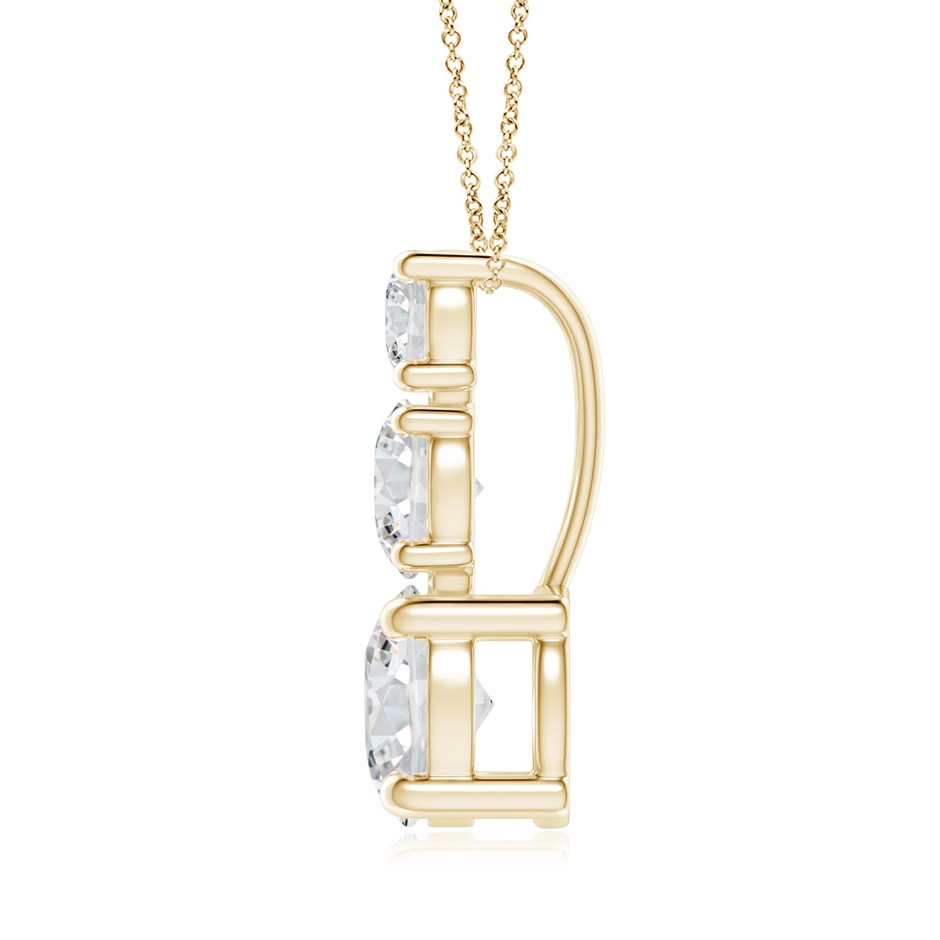 5.5mm HSI2 Diamond Three Stone Pendant in Yellow Gold side 199