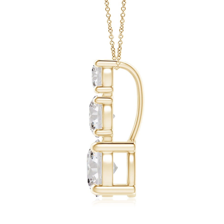5.5mm IJI1I2 Diamond Three Stone Pendant in Yellow Gold side 199