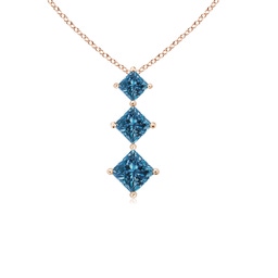 Rose Gold Enhanced Blue Diamond Necklaces & Pendants