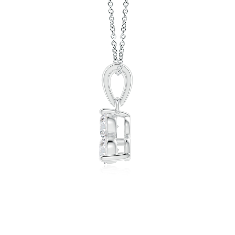 3.6mm HSI2 Round Diamond Three Stone Pendant in 18K White Gold side 199