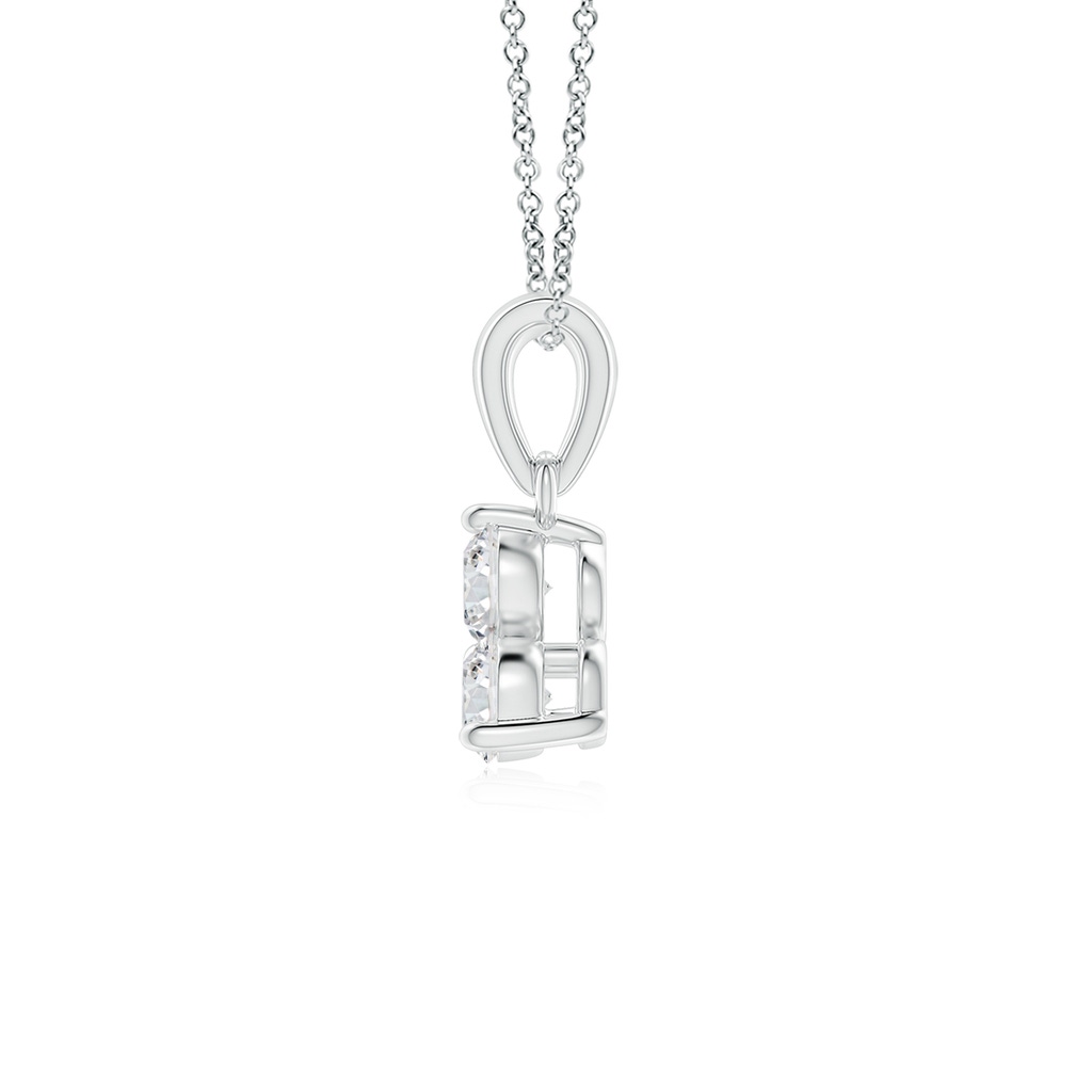 3.6mm HSI2 Round Diamond Three Stone Pendant in White Gold - side 199