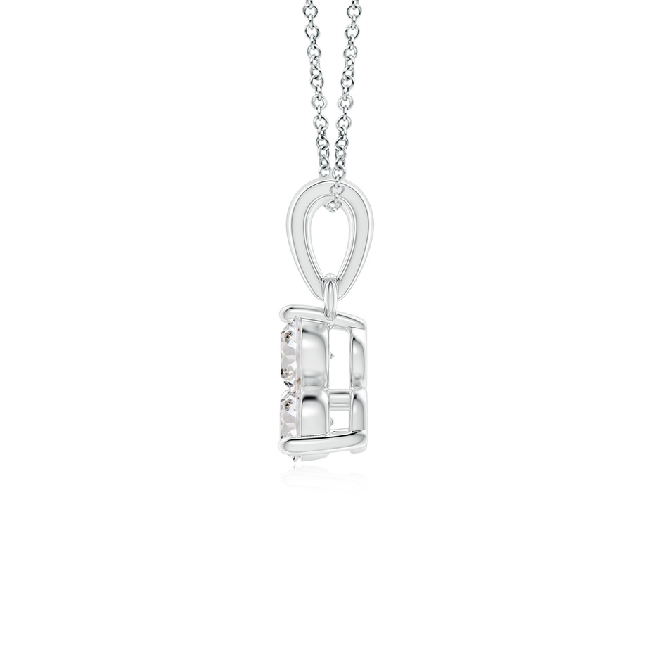 3.6mm IJI1I2 Round Diamond Three Stone Pendant in White Gold side 199
