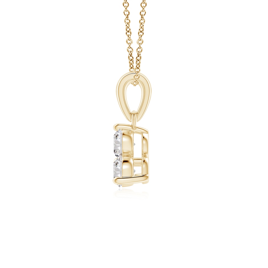 3.6mm IJI1I2 Round Diamond Three Stone Pendant in Yellow Gold side 199